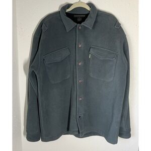 Barrage Authentic Shirt Jacket Men XL Blue Heavy Fleece Philhobar Design